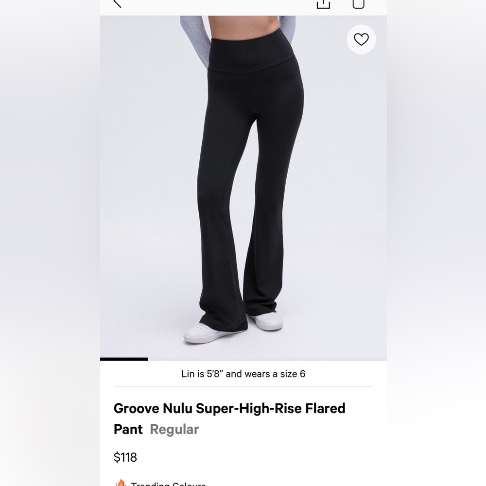 Lululemon Groove Nulu Super-High-Rise Flared
Pant size 4